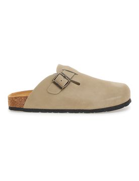 Ciabatte beige chiaro con fibbia in vera pelle 335A013PR 41