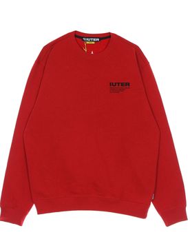 Felpa Girocollo Uomo Info Crewneck Red