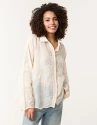 Flower Print Shirt - ONE / STONE - female