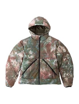 Down puffer hooded jacket piumino invernale con cappuccio - tie dye