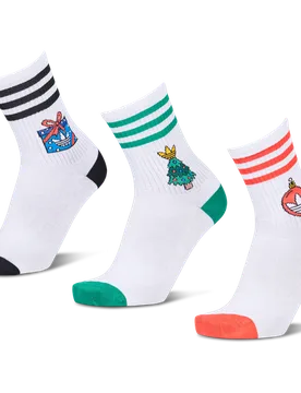 Unisex Socks - White - Size 8.5-10 - White - Size: 8.5-10 - Adidas - FashionsVida