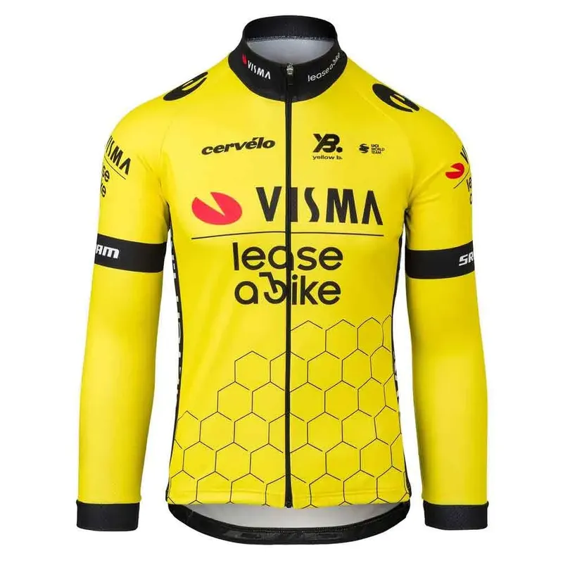 Maglia A Maniche Lunghe Team Visma Lease A Bike Replica 2025 Multicolor