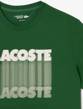Camiseta de hombre deportiva estampada ultra-dry de manga corta - Lacoste - FashionsVida