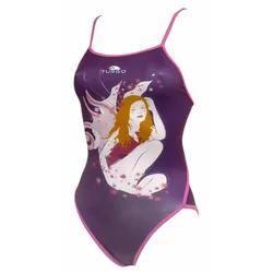 New Fairy Thin Strap Swimsuit Violet 7-8 Years Girls