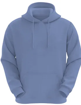 Mens Plain Hoodie Long Sleeve Pullover - Blue - Size 3xl - VR2 Denim - FashionsVida