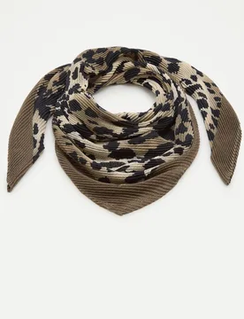 Echarpe plisado con estampado animal - Tintoretto - FashionsVida