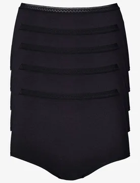 Women's 5 Pack Cotton Shorts in Black Size: 14 - Black - Size: 14 - Cotton Traders - FashionsVida