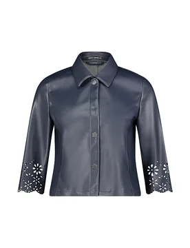 Blazer effetto pelle blu 48 - Betty barclay - FashionsVida