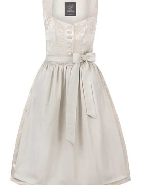Dirndl Roserl (creme, Gr. 40) von Bergfeuer Couture für Damen, 50% Viskose, 30% Leinen, 20% Baumwolle