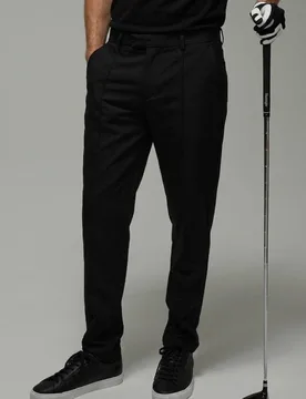 Men's Active Tapered Fit Pintuck Golf Trousers Black Size X-Small Black XS - boohooMAN - FashionsVida
