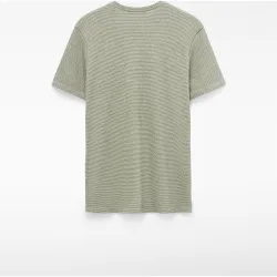 Camiseta de manga corta de hombre regular fit con algodón y cuello caja