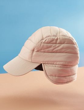 Cappello con visiera - beige