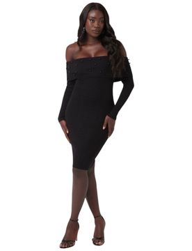 Mini abito nero in maglia Amber W5RK0G Z2YJ2 JBLK