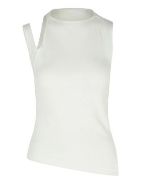 Courreges Canotta in cotone bianco