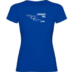 Swimming Dna Short Sleeve T-shirt Royal Blue L Women