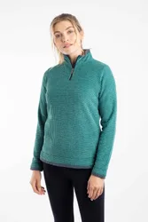 Beye Womens 1/4 Zip Grid Fleece - - Size: 8