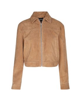 Chaqueta de cuero SUE marrón claro 38