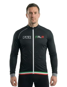 Maglia A Maniche Lunghe Italia Black