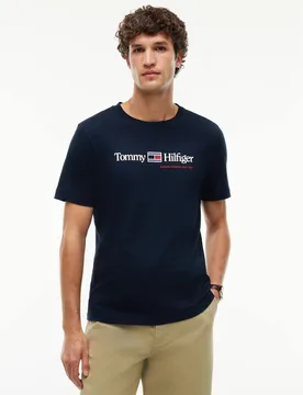 Brand Love Pure Cotton Graphic T-Shirt Navy male - Tommy hilfiger - FashionsVida