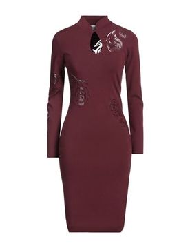 Vestido midi Mujer Burdeos XS Mujer