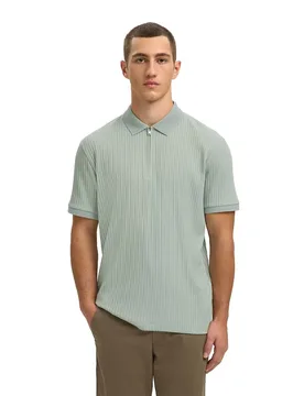 Polo à Manches Courtes Fave Structure Polo Aqua Gray 2XL - Selected - FashionsVida