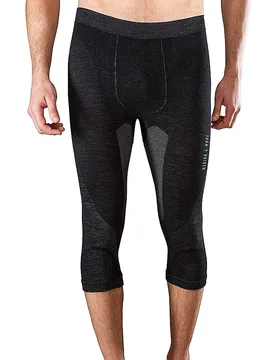 Herren Funktionsunterhose 3/4 schwarz S M - MERINO & MORE - FashionsVida