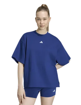 Stripes Studio T-shirt Donna - Magliette Blu - Taglia XXS (26-28) - Jersey di cotone XXS (26-28) - Adidas - FashionsVida