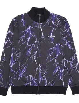 Giacca Tuta Uomo All Over Lightning Sweatshirt Black/purple - PHOBIA - FashionsVida