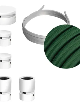 Cables Kit D´éclairage Wiggle Filé System Cm21 5 M 5 Unités White / Dark Green One Size - Creative - FashionsVida