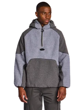 Roma Borg Half Zip Sherpa Uomo - Top da pista Grigio - Taglia M - Sherpa M - Street Cartel - FashionsVida