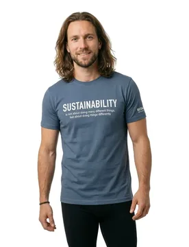 Maglietta A Maniche Corte Puhi Steel Blue S - Ecoalf - FashionsVida