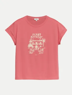 RED LABEL T-Shirt mit Frontprint Pink 36 - S. Oliver - FashionsVida