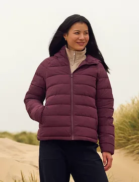 Light Cloud Cosi Hooded Womens Padded Jacket - Burgundy - Burgundy - Size: 6 - Animal - FashionsVida