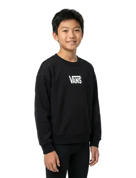 Felpa Stretch Logo Crew Black / White 1 2 Anni