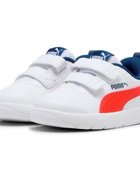 Sneaker Courtflex V3 V White / Fierce Red / Persian Blue EU 26 - Puma - FashionsVida