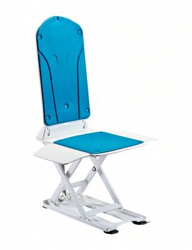 Badewannenlifter "Premium" Sitz (BxTxH) 37,5x 50 x 6,5- 45 weiss blau