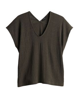 T-Shirt SIRUKUS STRUCTURE dunkelgrün 40 damen