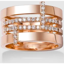 Gold & Roses - Anillo Gold & Roses Ál Di Lá de oro y diamantes