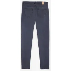Vaquero slim de hombre de algodón con cremallera y botón