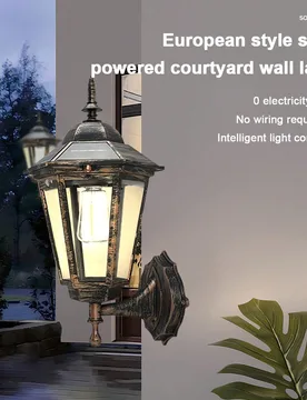 Luces solares LED para hogar, jardín, exteriores, patio, parque, se encienden automáticamente de noche, con sensor de movimiento, lámpara de pared - Shein - FashionsVida