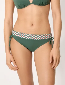 Bragas de bikini midi micropiqué estampada coral - Ysabel Mora - FashionsVida