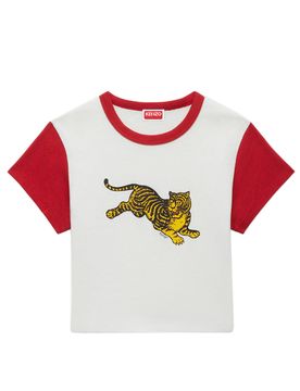Crewneck with Front-Print Graphic and Contrasted Rib Trim