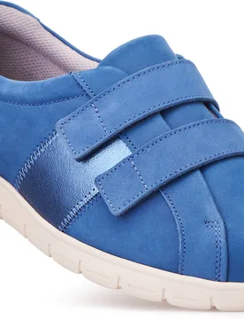 Ali Women's Extra Wide Shoes for Swollen Feet - Denim Metallica - Size: 5½ XXW - Cosyfeet - FashionsVida