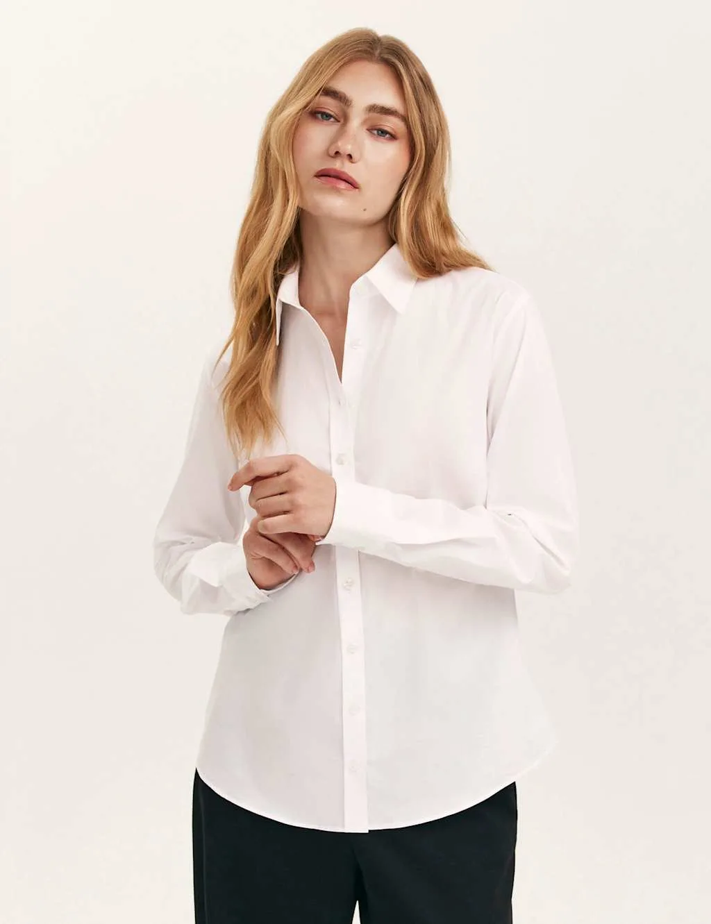 Cotton Rich Collared Button Through Shirt White female - Finery London - FashionsVida
