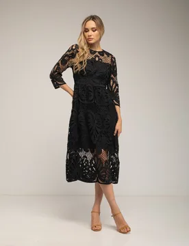 Tantra - Vestido midi de guipur - Tantra - FashionsVida