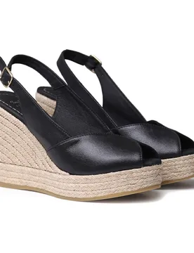 Sandali Con Zeppa In Esparto Oprah Black EU 39 - Toni Pons - FashionsVida