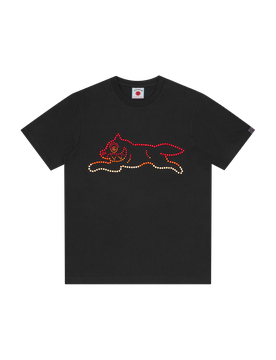 Crystal Running Dog T-Shirt - Black
