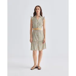 Vestido manga corta estampado