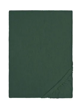 Spannbetttuch Melange dunkelgrün, 180x200 cm - 200x200 cm - Biberna - FashionsVida