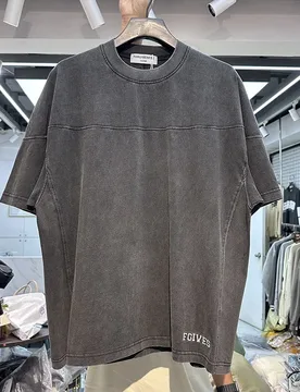 Men T Shirt Streetwear Vintage Casual Heavy Washed Tee Summer Cotton Stitching T Shirts - Aliexpress - FashionsVida